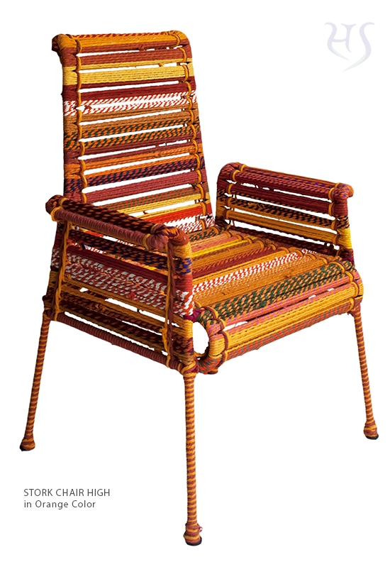 Stork Chair High in Orange Color